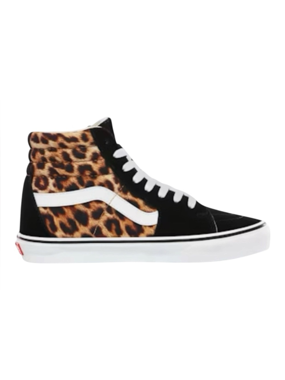 VANS SK8-HI Leopard Black / True White Womens shoes size 6.5